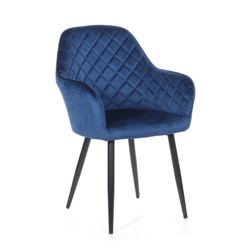 Velvet quilted blue dining - velvet,