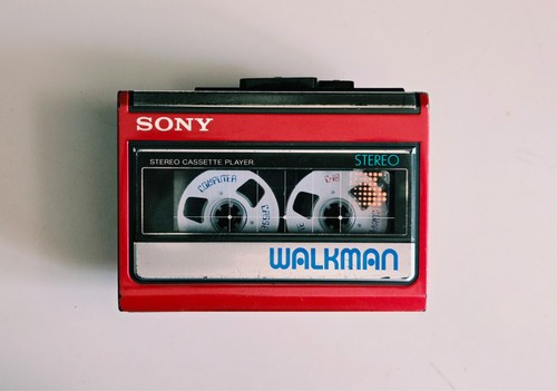 Red sony walkman - red,