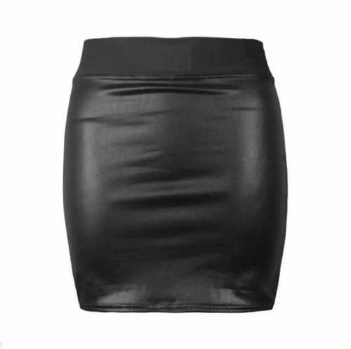 Pvc womens mini skirt - pvc,
