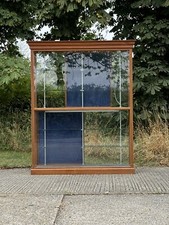 Large Vintage Style Mid - Late 20th Glazed Shop Trophy Display Cabinet Bookcase