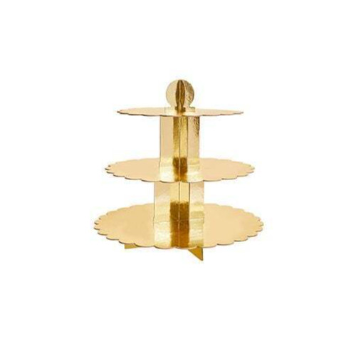 Gold cupcake stand tier - gold,