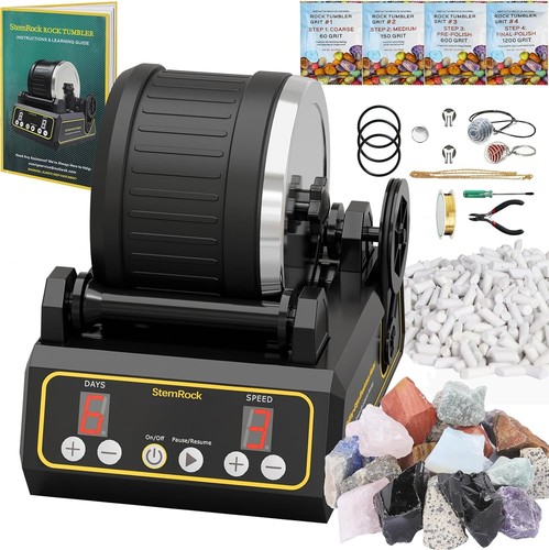 Rock tumbler kit - tumbler, 2.5lb
