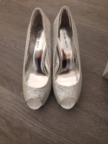 Nine west glitter peep toe - nine,
