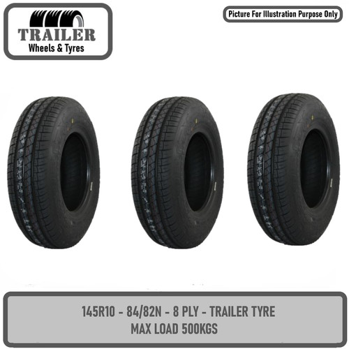 Heavy duty trailer tyre 145r10 - trailer,
