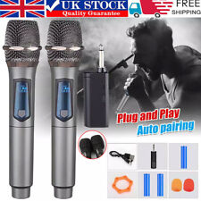 2x Wireless Microphone UHF Professional Handheld Mic System Receiver for Karaoke
