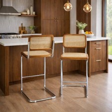 Cesca Bar Stool Brown Rattan