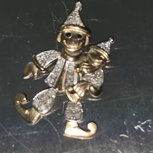 9ct vintage pendant - , clown