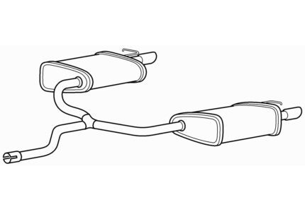 Rear exhaust silencer back box - silencer,