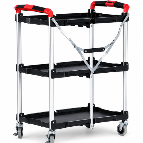 Tier folding service trolley - folding,