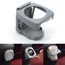 Folding Beverage Drink Cup Bottle Stand Holder Car Vehicle Auto Grey Universal