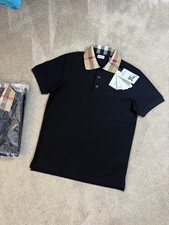 Burberry Check Collar Polo