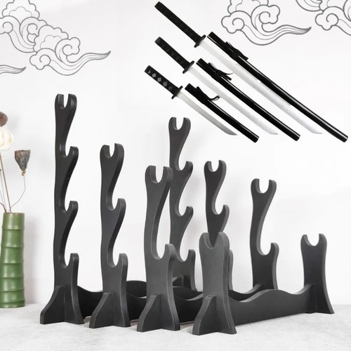 Wooden sword display - wooden, stand