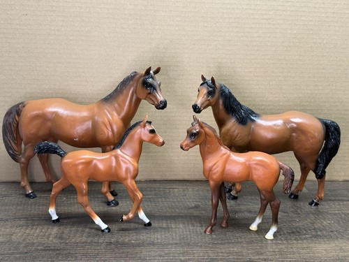 Vintage blue box toy horse - blue,