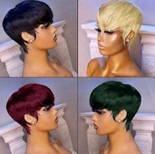 Colored Short Straight Pixie