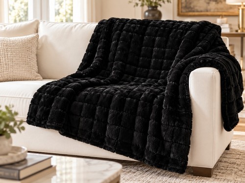 Minky couture plush blanket - couture,