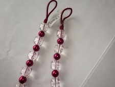 Modern Crystal Beaded Rope Tie Back/ Decorative Holdback. Various Colours 