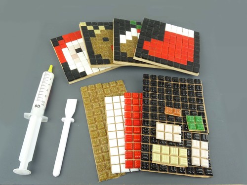 Mosaic christmas coaster - mosaic, x