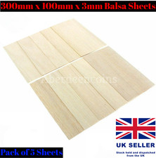 5 x Balsa Wooden Plate 300x100x3mm Wood Sheet Model Train RC House Ship Aircraft