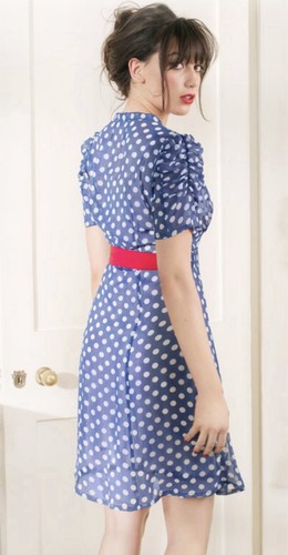 Pearl lowe blue polkadot - pearl,