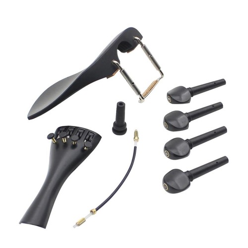 Ebony chinrest tuning pegs - chinrest,