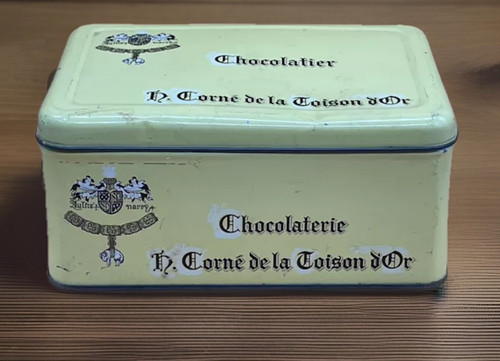 Vintage brussels chocolate tin - vintage,