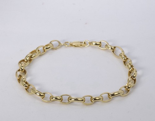 Gold belcher bracelet - gold,