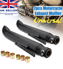 Set 2x Exhaust for Honda Shadow VT 600/ 125 C TO3 Slash Cut Turn Out Chop Retro