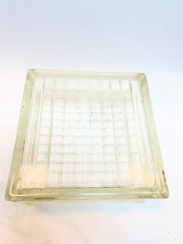 Vintage glass block x - glass,