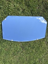 Vintage 1930s -50s Mid Century large Frameless bevelled edged Mirror with chain