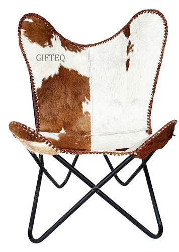 Cowhide butterfly chair real - cowhide,