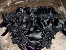 ADULT BABY SISSY  BLACK SATIN