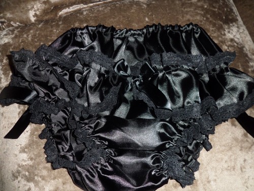Adult baby sissy black satin - baby,