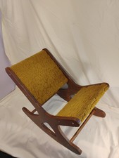 🔥Victorian Style Gout Foot Stool Rocking Green Brown Cottage Antique Vintage 