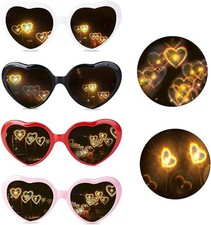 4 Pieces Heart Glasses Effect