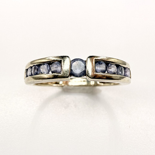 9ct gold amethyst channel - gold,