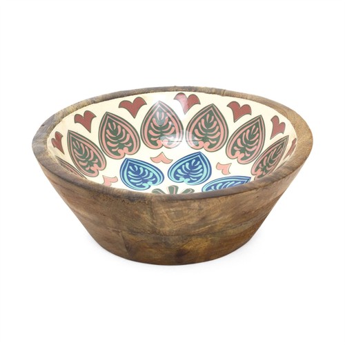 Small meze wooden - enamel, bowl