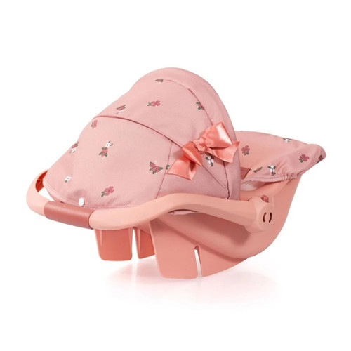 Pink doll car seat with - doll,