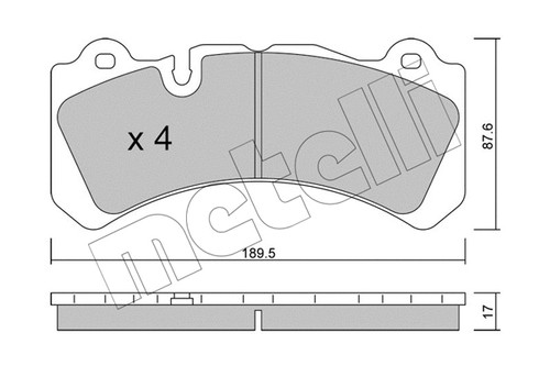 Front brake pad set - front, disc