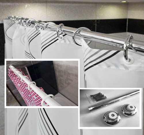 Straight shower curtain - shower,