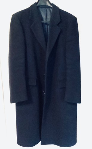 Mens dark navy crombie coat - dark,