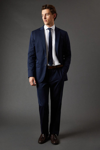 Burton navy suit trousers - suit, mens