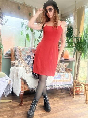 Vintage 1990s red dress - vintage,
