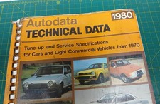 AUTODATA BOOK - TECHNICAL DATA 1980. USEFUL PERIOD TRADE PUBLICATION 