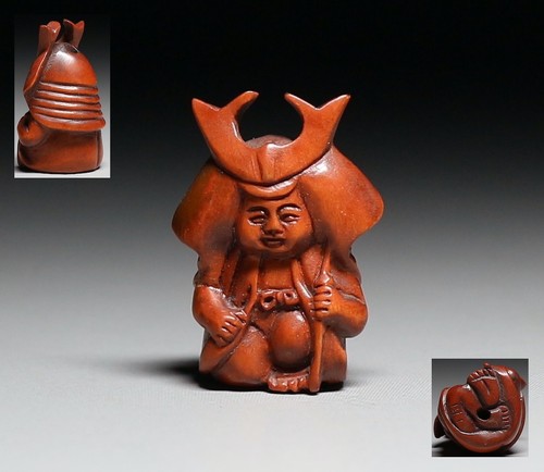 Netsuke chigo kabuto japanese - chigo,