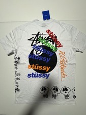 Stussy Australia Test Strike Pigment Dyed T-Shirt Mens L White Brand New W Tags