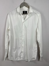 D&G Men’s Long Sleeved White Shirt George’ Size 17 Cotton VGC