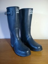Woodland Wide Fit Wellington Boots Men's Navy Wellies Size 11