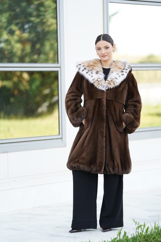 Luxury mink fur coat - mink,
