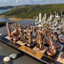 Chess Set w Board Crafted