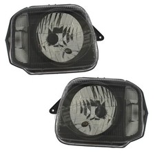 For Suzuki Jimny 1998-2018 Headlights Headlamps Black 1 Pair Drivers & Passenger